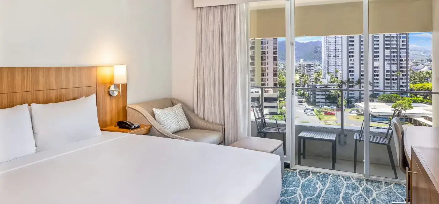 Bedroom view of Hyatt Place Waikiki Beach Honolulu, USA